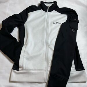 Ralph Lauren Women’s White/Black Full Zip Track Jacket XS